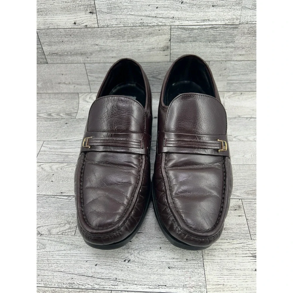 FLORSHEIM Mens Burgundy Leather Loafers Slip On Dress Shoes Size‎ 9 D Comfortech